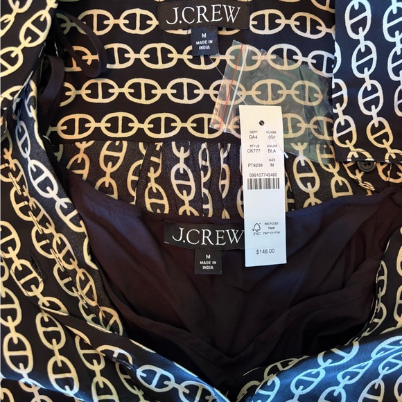 J. Crew knee length Chain Pattern Long Sleeve Dress - Picture 3 of 3